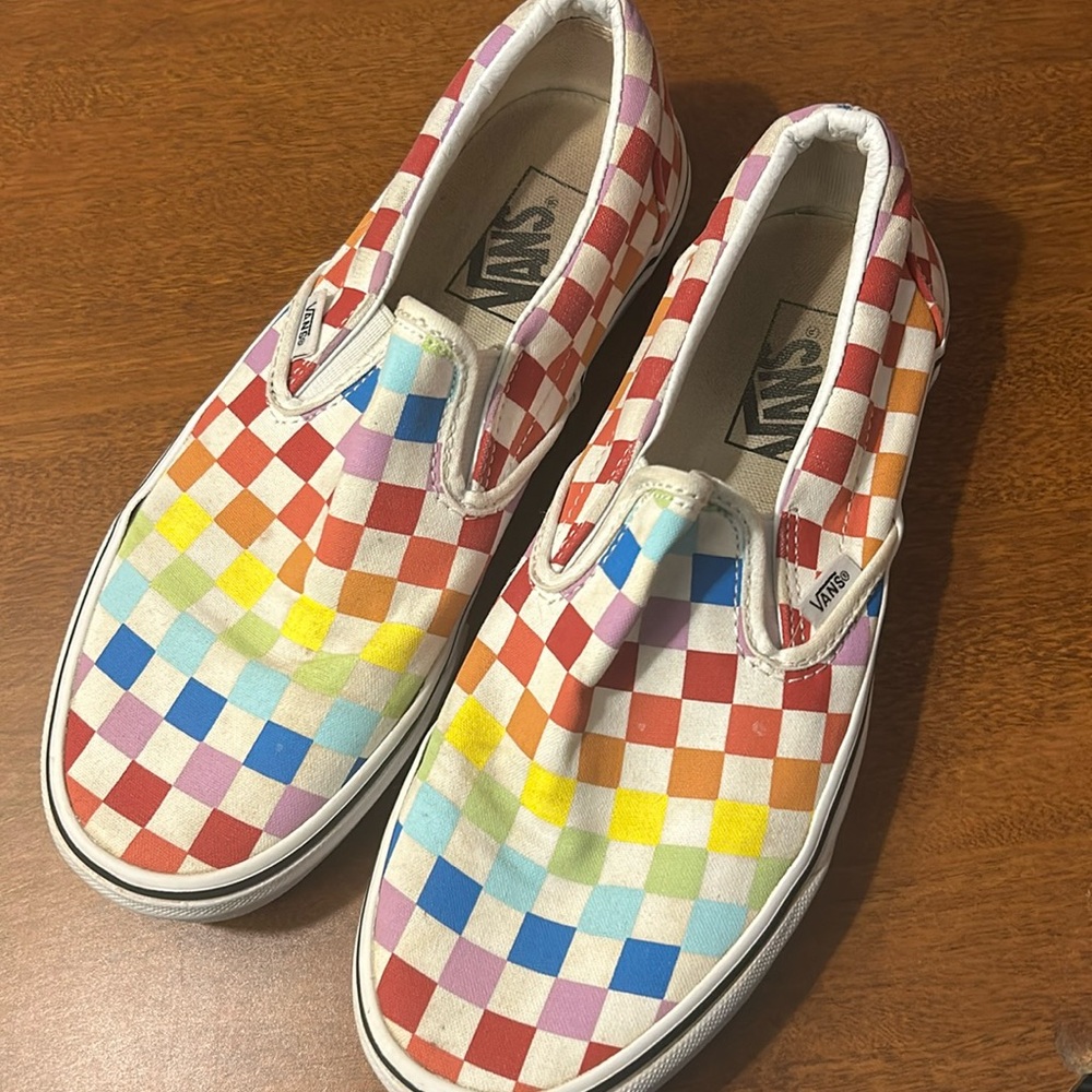 Vans Rainbow Checkered Slip On unisex